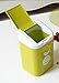Moolecole Creative Green Cute Bird Plastic Trash Bin Table Office Desk Mini Dustbin Trash Can With Cover