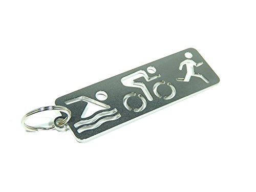 Preisvergleich Produktbild Schlüsselanhänger "Triathlon" - Hochwertiger Edelstahl glänzend