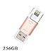 Produktbild [Apple MFi zertifiziert] [256 GB] Lightning USB-Stick für iPhone iPad, [USB 3.0] mobiler GMYLE Mini Flash-Laufwerk Speicherstick mit Lightning Anschluss (Roségold)