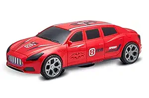 Popsugar Car with Light and Music Metal (Red) (8811-8 RED)