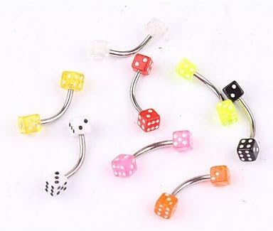 Y&amp;M Fashion Stainless Steel Sieve Eyebrow Ring Body Jewelry Piercing(Random Color)