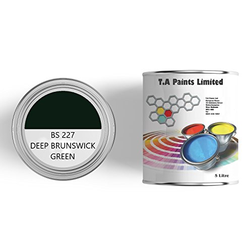 Marine Boat Deck Paint (Choose Size-Colour Options) Apply to Wood & Metal on Barges, Narrow Boats, Canal Boat, Canal Barges Docks and Equipment Highly Durable (5 Litre, Deep Brunswick Green BS 227)
