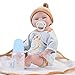 Produktbild reborn baby puppe 17 zoll weichen silikon babys realistische simulation junge puppen können sitzen und liegen kinder geburtstag weihnachtsgeschenk