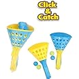 2heet HEET Click and Catch pop and Catch Gun and catching Basket for Children and Adults pop and Catch Launcher Basket Twin Ball Game Indoor Outdoor Toy Set(Multi Color) (Standard)