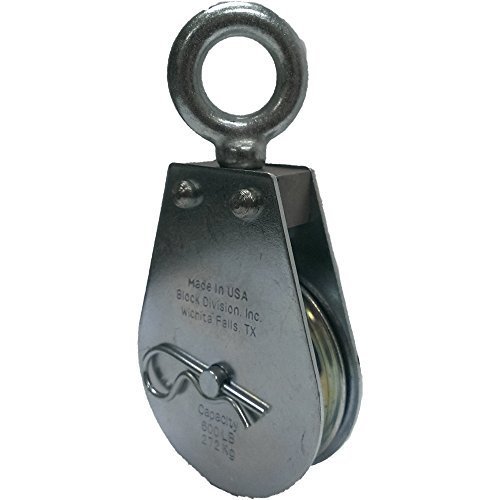 Preisvergleich Produktbild 5 / 16" Cable x 3-1 / 2" Diameter Swivel Eye Snatch Block by Block Division