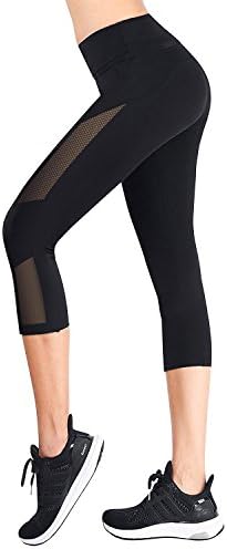 Yoga Pants, JEOutdoors Women's Power Flex Yoga Capris Leggings Sport Pants with High Waist Tummy Control (Small)