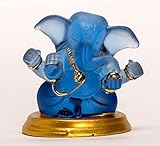 celebrationgift Glass Lord Ganesha Idol Home Decor Figurine No. 69 6.5x6.5x6.5cm(Multicolour)