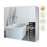 spiegelschrank led uhr Schnell zu montieren und demontieren, Mit Soft Close Funktion für sanftes und leises Schließen der Türen.
