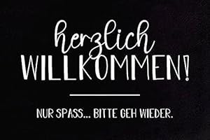 ‎MANILU Personalisierte Fußmatte | Fußmatte Familie personalisiert | Fußmatte für Paare & Familien | Heimathafen | Herzdesign (Herzlich Willkommen nur Spass...)