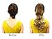 FESHFEN 22" 170g Hair Piece Pony Tail Ponytail Hair Extensions Hairpiece Long Straight/Voluminous Curled Wavy Clip In/On Claw Ponytail Two Tone Black to Pink