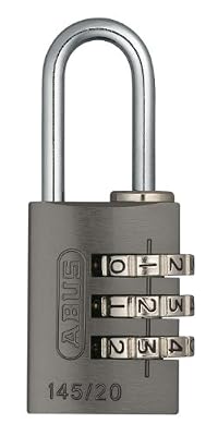 ABUS Cadenas antivol à combinaison 3 Chiffres - Titanium