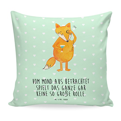 Mr. & Mrs. Panda Kissen 40x40 Fuchs Lord - 100% handmade in Norddeutschland - Fuchs, Füchse, Lord, Adeliger, adelig, Monokel, Cocktail, Adel, König, Spruch. lustig, Liebeskummer, Motivation Kissen, Kissenhülle, Kopfkissen, Geschenk, Schenken, Couch, Sofakissen, weich, flauschig, 40x40, 40 x 40 Fuchs, Füchse, Lord, Adeliger, adelig, Monokel, Cocktail, Adel, König, Spruch. lustig, Liebeskummer, Motivation