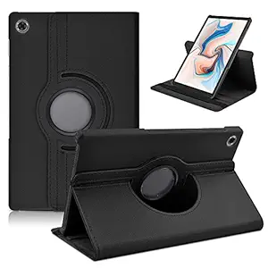 Casodon Flip Case for Lenovo Tab M10 FHD Plus 10.3 inch TB-X606, 360 Rotate Flip Case Cover - Black