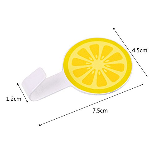 OFT 2pcs. Cartoon Fruit Saugnapf haken Metall kleberhaken Badezimmer Küche Strong Wand Kleiderhaken Handtuch Haken Einzel Haken (Wassermelone) - 6