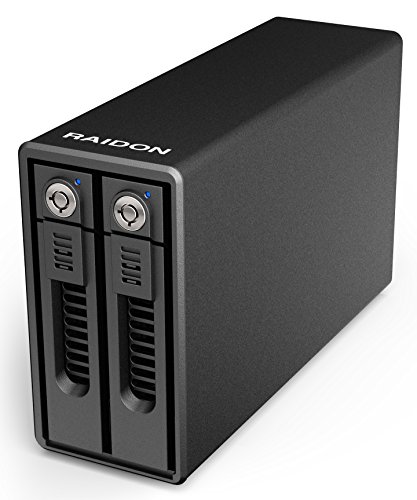 Raidon GR3660-B3 USB 3.0 RAID Subsystem für 2x 3,5" (8,9 cm) HDD mit SATA III und UASP Unterstützung, 1x 40 mm Lüfter schwarz