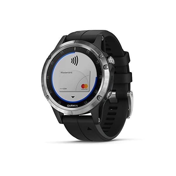 Garmin Fenix 5 Plus - Reloj GPS multideporte, Plata con correa negra - Imagen 5
