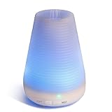 ESEOE 100ML Auto-Off Ultrasonic Diffuser Aromatherapy Diffusers, Air Purifier LED Colorful Night-Ligting Essential Oil Diffusers Humidifiers for Bedroom Office Travel (A)