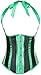 Price comparison product image Fashion Womens Burlesque Lace Underbust Corset Bustier (Green,S/Bust:29-31inch Waist:23-25inch)