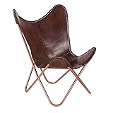 relaxsessel leder schwarz Unser dekorativer Leder-Sessel BUTTERFLY besitzt ein hochwertiges Eisengestell in Kupfer und ist einer Sitzfläche aus braunem Echtleder bespannt