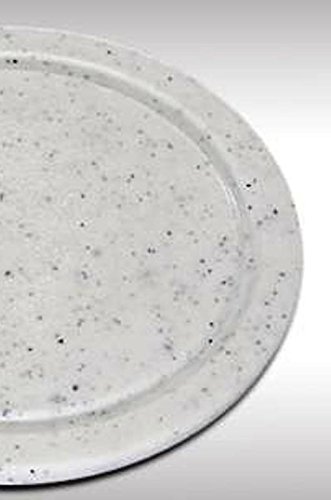 4er Set Kesper Fleischteller, Schneidebrett, Kunststoffteller, Servierteller, Küchenteller, aus Kunststoff grau-meliert, Höhe: 12 mm, Durchm.: 240 mm, - 2