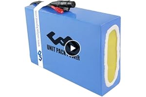 UNIT PACK POWER 20Ah /40Ah Li-ION Batterie - 36V / 48V / 52V/60V/72V - Batterie de vélo électrique pour 350W / 500W / 750W / 1000W / 1200W / 1500W / 1800W 2000W 3000W E- Scooter/Ebike/Motor(avec Chargeur)