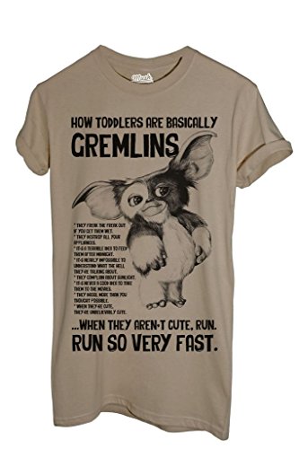 MUSH Camiseta ¿cómo niños Son básicamente Gremlins - Gizmo - Film by Dress Your Style Marrón Arena XX-Large