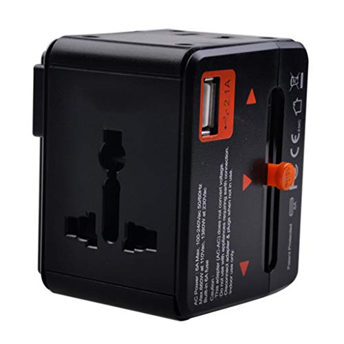 Preisvergleich Produktbild WLPT Universal-Reiseadapter, Konvertierungsstecker Multifunktions-Ladegerät im Ausland Steckdosen-Konverter Ladegerät Port All In One