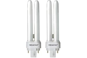 LAMPWISE 2X Megaman 26W 2 Pin G24d-3 PL-C Cool White 4000K Plug-in CFL
