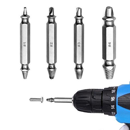 migimi 4 in 1 Schraubenausdreher Bohrer Guide Set Broken beschädigt Bolt Entferner Easy Out