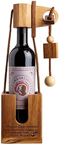 Bottle Puzzle - Real Wood Patience Game with Engraving - Wedding Present - Gift for Couples - “May your love be modern enough to survive the times and old-fashioned enough to last forever.”