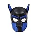 Produktbild CLII Fetisch M Größe Leder Vollgesichts Gimp Maske Sexy Welpen Vollgesichtsmaske Gummi Maske Weiche Unisex Sexspielzeug,Blue,M