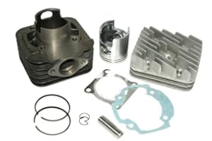 UNTIMERO 50 CCM Zylinder KIT KOLBEN Kopf KOMPLETT für Piaggio Storm Fly 50 Liberty 2T Zylinderkit