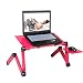 Produktbild Portable Faltender Laptop-Schreibtisch, Multifunktionaler Tragbarer Faltender Computer-Schreibtisch-Bettwäsche Sofa-Laptop-Stand-Faltender Computer-Laptop-Schreibtisch Mit Mäuseplattform Und Abkühlendem Ventilator
