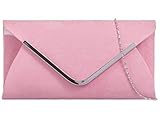 clutch rosa palo charol  fi9® - Cartera de mano de Ante para mujer rosa rosa pastel