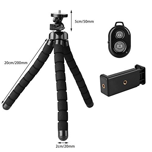 Supporto per fotocamera, flessibile,treppiede leggero,Supporto Treppiedi per Fotocamera,telecomando remoto,Tripod with Bluetooth, Supporto smartphone e fotocamere digitali