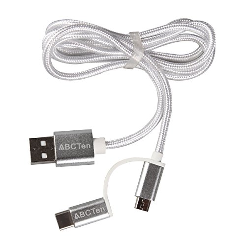 ABCTen 2in1 Highspeed USB C und Micro USB Ladekabel u Datenkabel Beide Android Gerät und andere Typ C Geräte für Samsung Huawei Xiaomi Nokia Meizu etc - 3