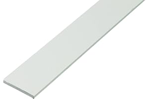 GAH-Alberts 498788 479428 Lot de 9 barres plates en plastique Blanc 1000 x 30 x 3 mm