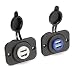 Produktbild Tutoy Dc12-24V Wasserdichtes Auto Ladegerät Dual Usb Port Panel 5V 4.2 A Mit Anzeigeleuchte Für Iphonex-Blau Samsung