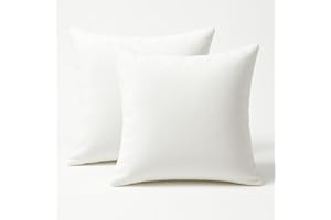 EXCLUSIVELY DESIGNED BY BRIT COTTON Brit Cotton Cushion Inserts – 16x16 Inches, Pack of 2 – Bounce Back Square Pillow Inners for Covers – Hollowfibre Cushion Pads for Sofa, Bed & Decorative Use