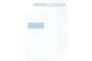 Q-Connect C4 Envelope 100 gsm Window Peel and Seal - White, Pack of 250