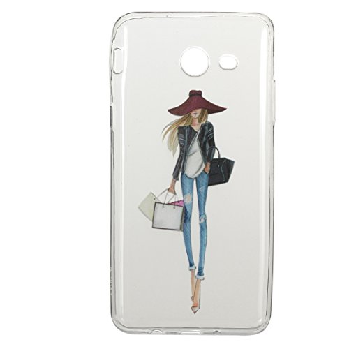 Funda Samsung A5 2017  CaseLover Samsung Galaxy A520 5 2  Carcasa Case Silicona Gel Clear Ultra Fina Flexibilidad Transparente Anti-rasgu  os Impresi  n Est  tica Cover para Samsung A5 2017 - Chica de moda