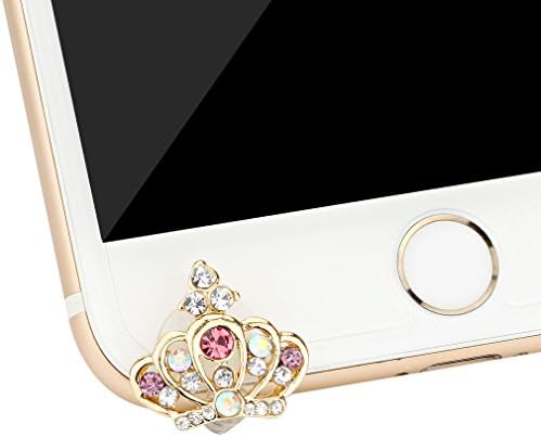Generic Crystal Rhinestone Cellphone Charms Anti Dust Plug for iphone Samsung (Crown)