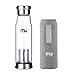 Produktbild MIU COLOR® Stilvolle Tragbare 650ml Glasflasche Größere Kapazität Trinkflasche für Auto, mit Nylon Tasche & Teesieb (Grau)