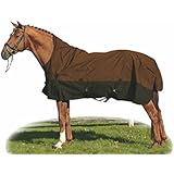 HKM Weidedecke -Highneck 600D- mit dünnem Innenfutter, Rückenlänge 155 cm, hellbraun/dunkelbraun