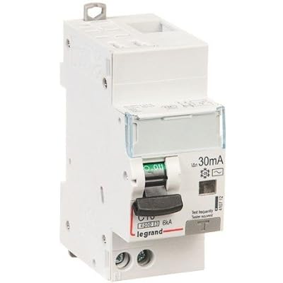 Legrand LEG410753 Disjoncteur différentiel dx 4500 Vis/Vis U+N 230 V 16 A Type HPI 30 mA 6 kA Courbe C 2 m
