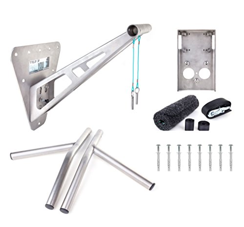 Klimmzugstange Dip-Stange: Pullup & Dip, mobil für Wand + Befestigung an Baum/Pfosten, indoor zu Hause und outdoor im Garten/Park, rostfreier Edelstahl + PREMIUM Qualität, WELTNEUHEIT, über 25 Übungen, 100% Kundenzufriedenheit, 3 unterschiedl. Pakete - 8