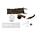 Produktbild sdfghzsedfgsdfg Tuyau Durable fumeurs Pipe en Bois Pipe en Bois fumant fumée de Pipe de mauvaises herbes Pour Les Hommes Le Meilleur Cadeau 2 Couleurs Marron
