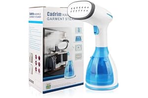 Plancha de vapor vertical Cadrim, plancha de vapor portátil, placa de acero inoxidable, cepillo para pelos, 1500 W, capacidad 280 ml, calentamiento rápido en 20 segundos, ideal para viajes y casa