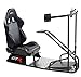 Produktbild GTR Simulator gtsf Modell (schwarz Farbe) mit echten Racing Sitz, Fahren Simulator Cockpit mit Gear Shifter Mount und dreifach oder Single Monitor Mount