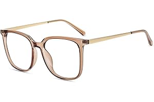 Firmoo Blue Light Blocking Glasses for Men/Women, Square Computer Eyewear Anti Eye Strain Glasses